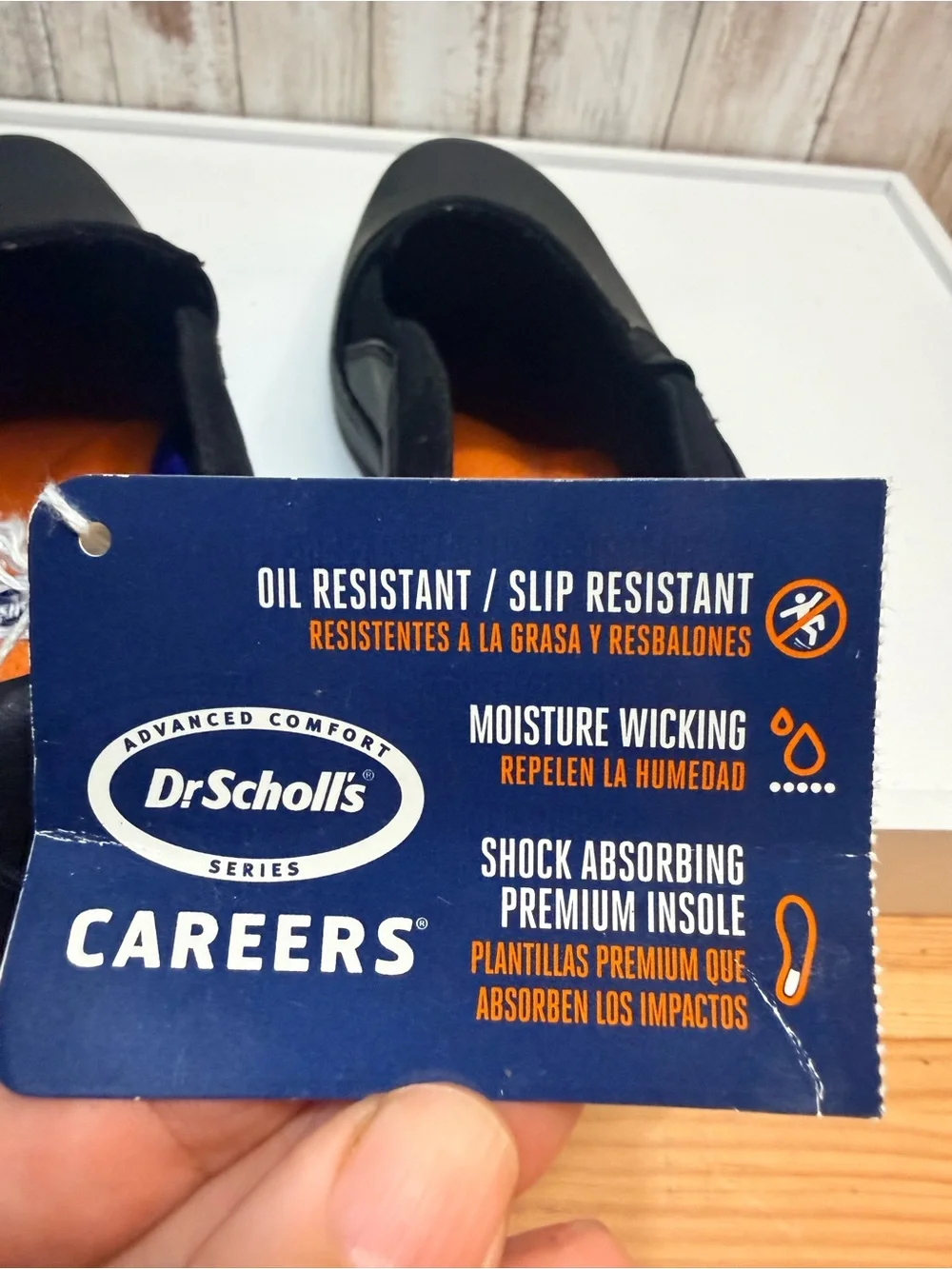 Dr Scholls Career Slip Resistance 10 W Black Leather Shoes